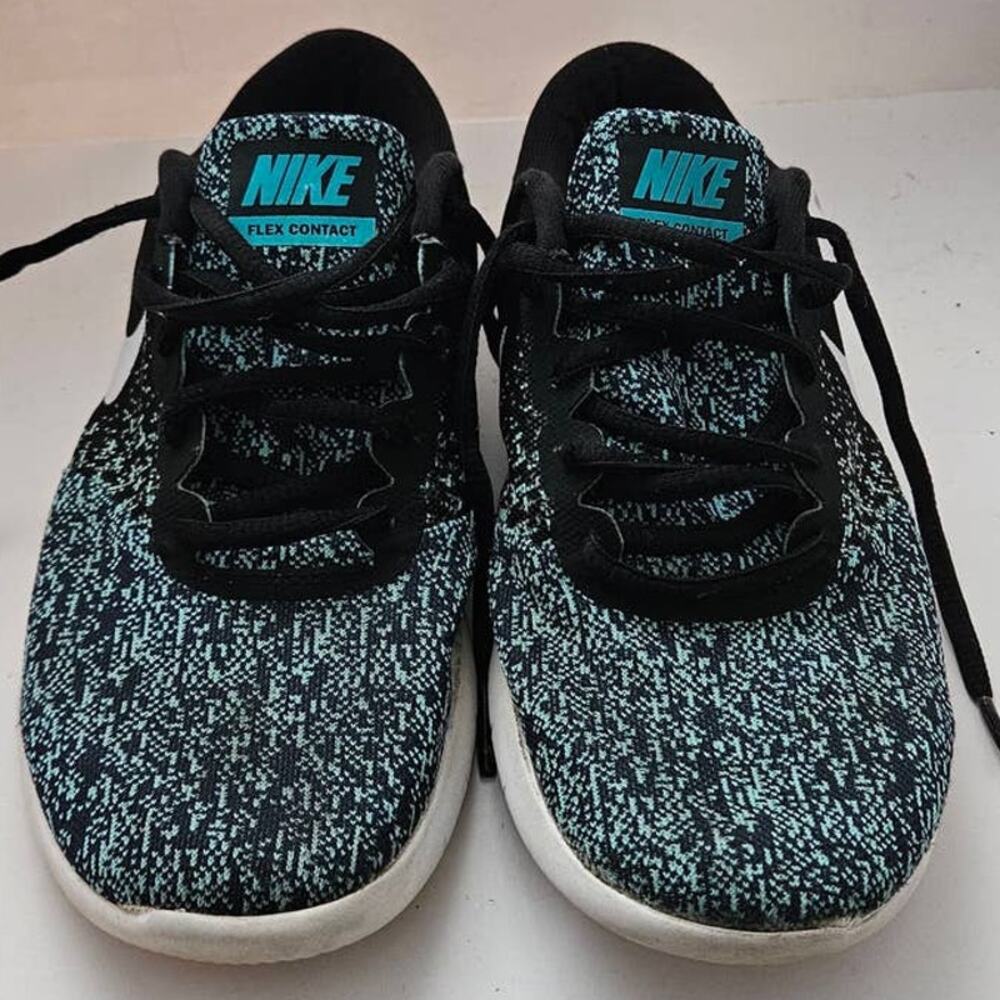 Women's Nike Flex Contact Sneakers Size 6 Teal Black Soft Athletic Shoes
